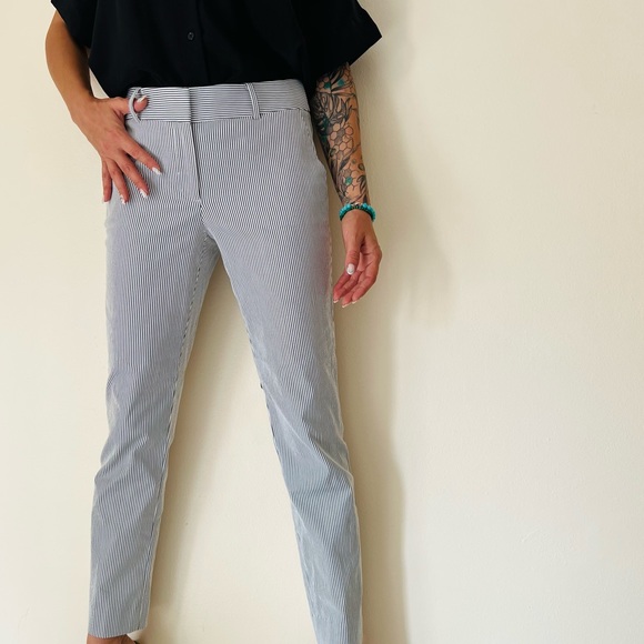 Talbots Hampshire Ankle striped Pants - Picture 1 of 9